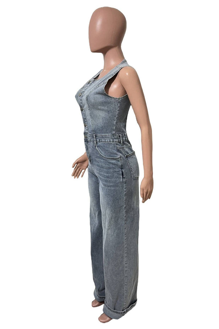 Journey DENIM JUMPSUIT SLEEVELESS