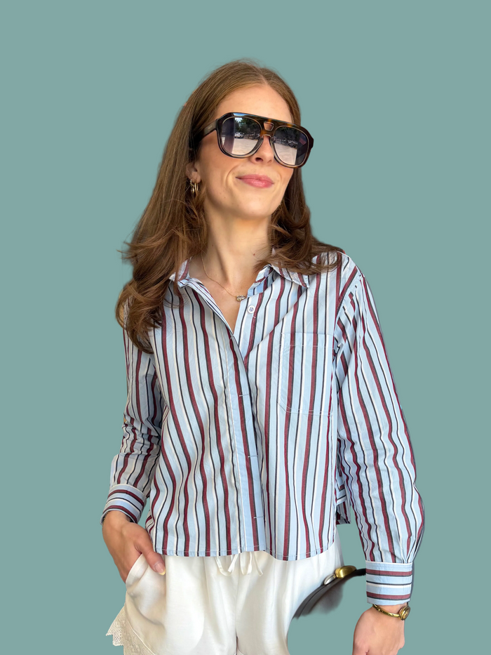June Crop Button Up