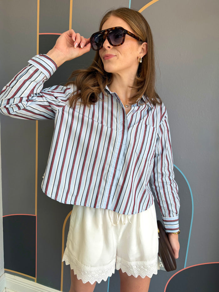 June Crop Button Up