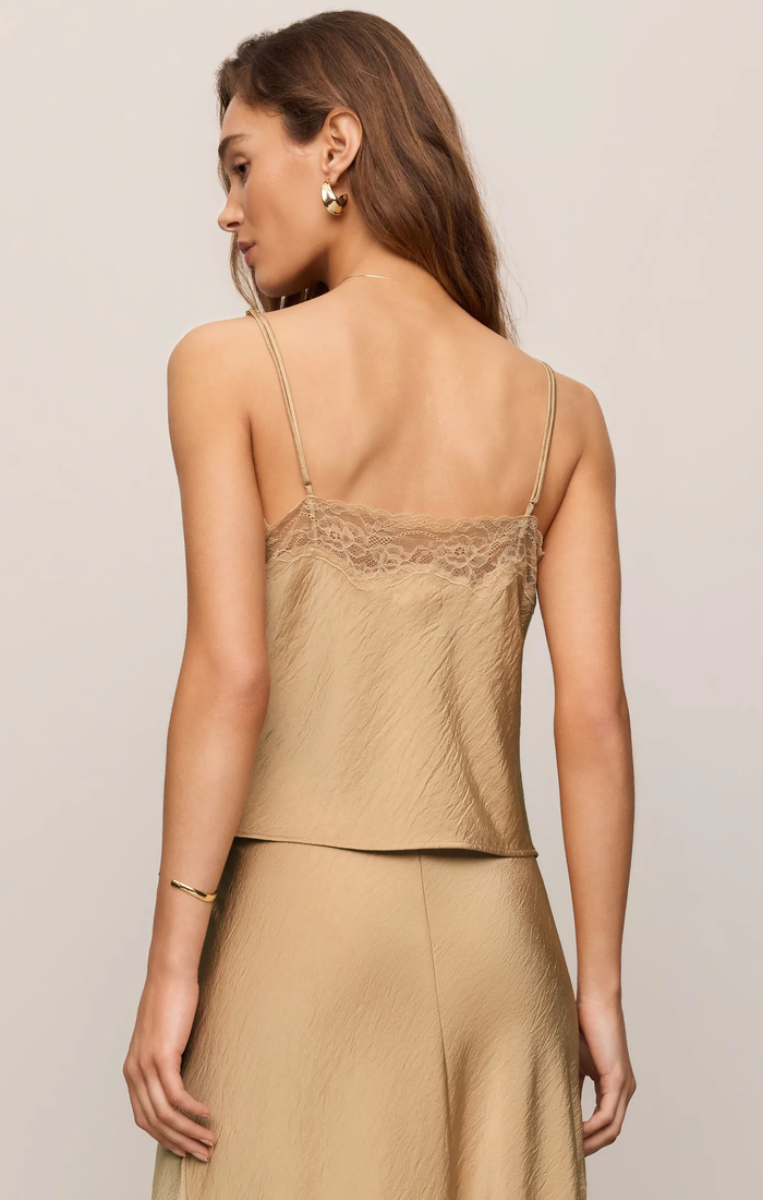 Kori Lace Trim Cami - Toast