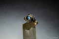 Labradorite sterling silver and 14k Gold Dragon eye Ring
