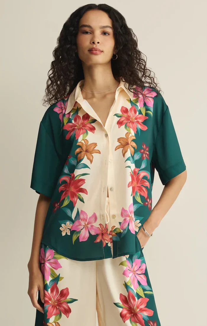 Lani Kiwi Button Up