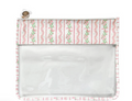 Large Emma Stripe Clear Zip Pouch