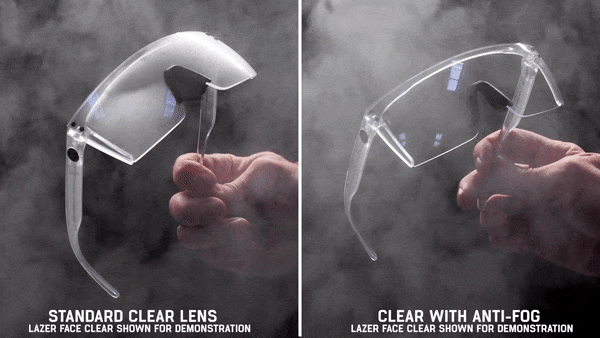 Lazer Face Sunglasses: Black Frame Anti Fog Black Lens Z87