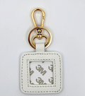 Leather Key Fob-White