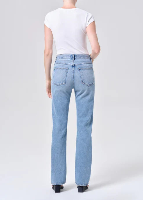Leena Mid Rise Baby Flare Jean - Stream