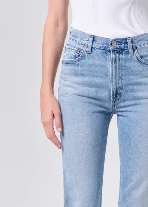 Leena Mid Rise Baby Flare Jean - Stream