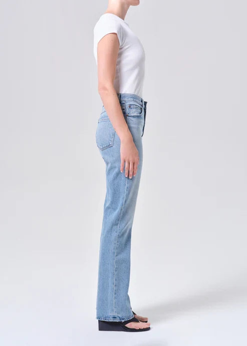 Leena Mid Rise Baby Flare Jean - Stream