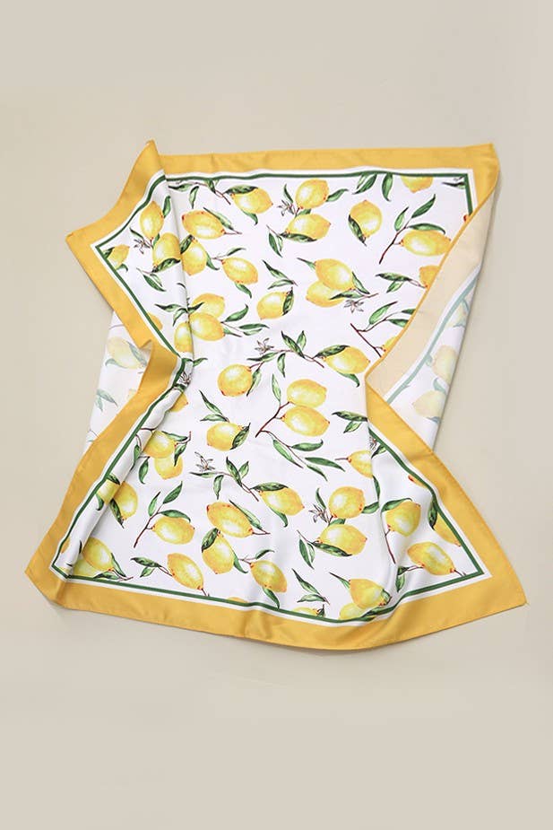 Lemon Silk Scarf