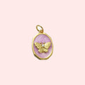 Lilac Golden Butterfly Charm