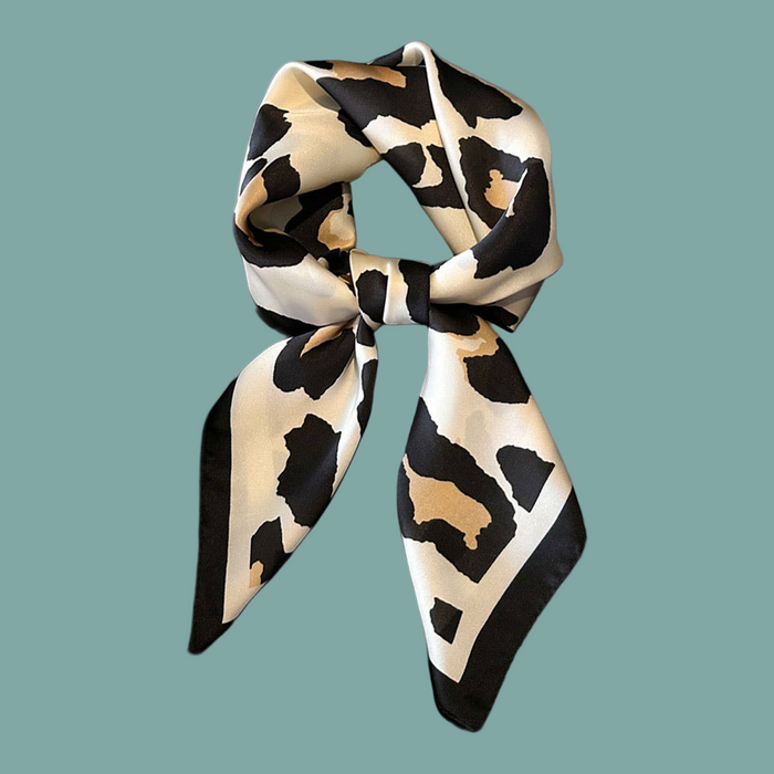 Lily Leopard Satin Scarf