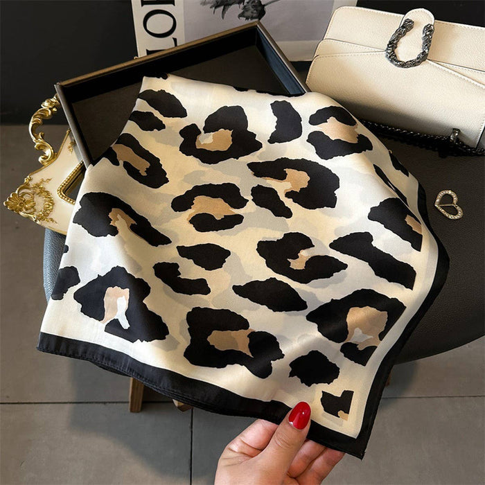 Lily Leopard Satin Scarf