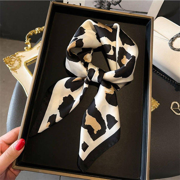 Lily Leopard Satin Scarf