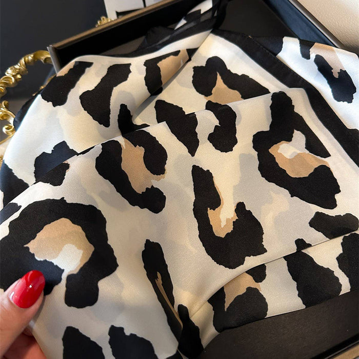 Lily Leopard Satin Scarf