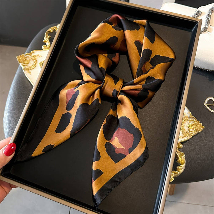 Lily Leopard Satin Scarf