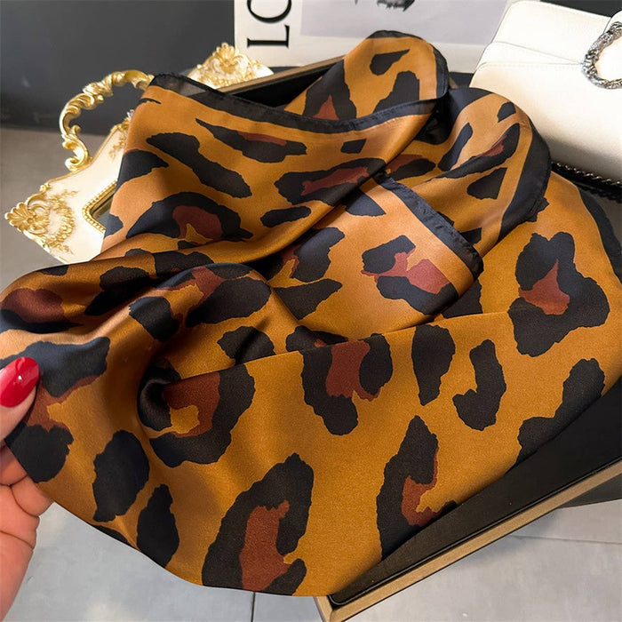 Lily Leopard Satin Scarf
