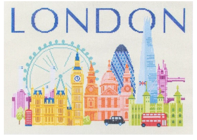 London Travel Pillow Canvas