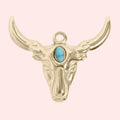 Longhorn with Turquoise Charm
