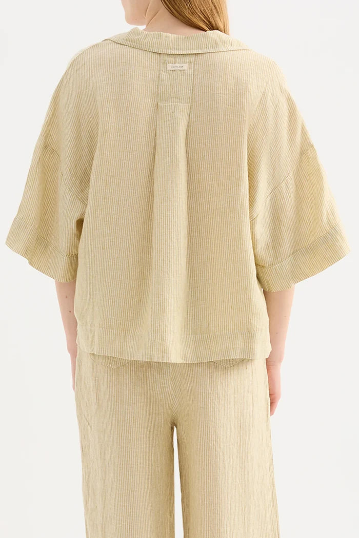 Lounge Stripe Linen Shirt