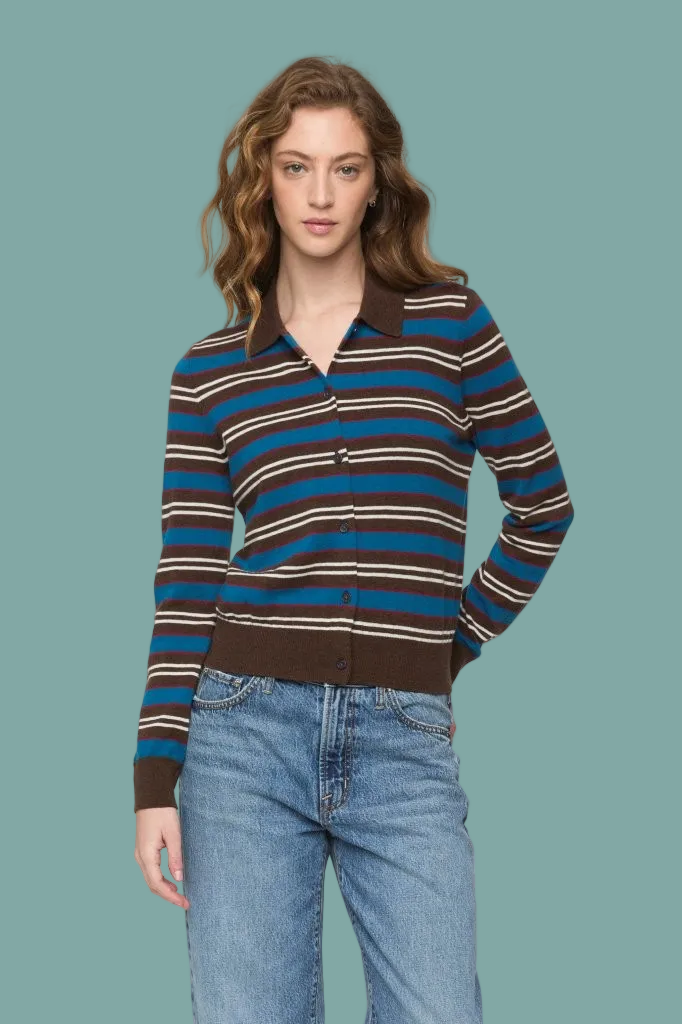 Lyvia Long Sleeve Merino Polo Cardigan