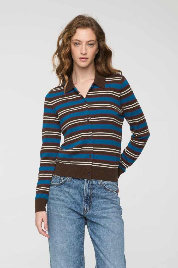 Lyvia Long Sleeve Merino Polo Cardigan