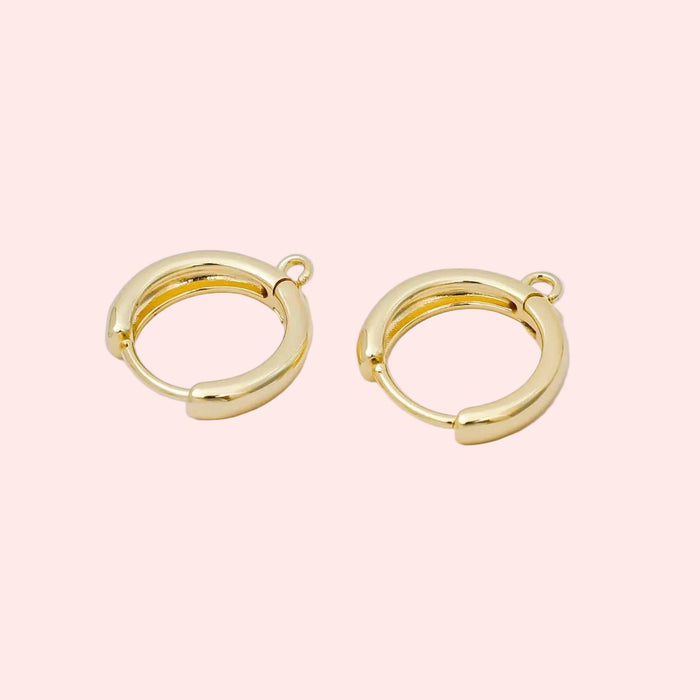 Main Character Huggie Charm Earrings – 24K Gold Filled