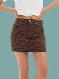 Malibu Mini Mid Waist Mini - Desert Zebra