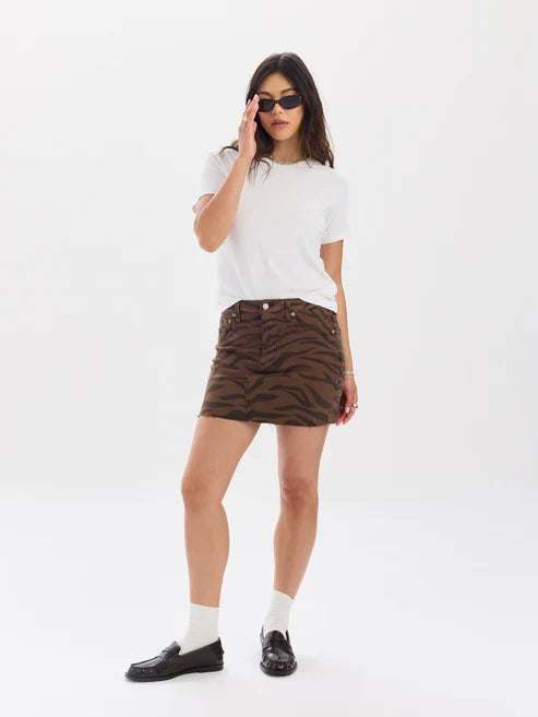 Malibu Mini Mid Waist Mini - Desert Zebra