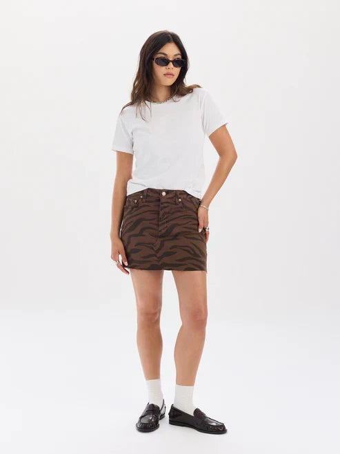 Malibu Mini Mid Waist Mini - Desert Zebra