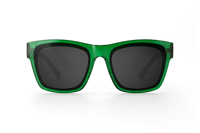 Front angle shot of the Marylin Sunglasses: Cycad Green on a white background.