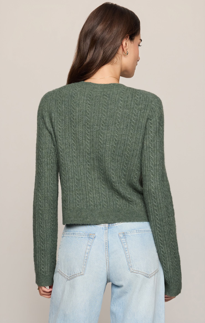 Medina Cable Cardigan - Monstera