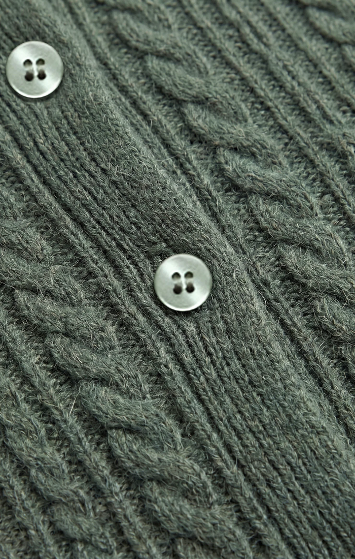 Medina Cable Cardigan - Monstera