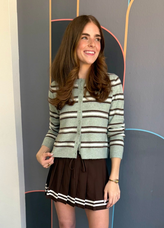 Medina Cozy Stripe Cardigan
