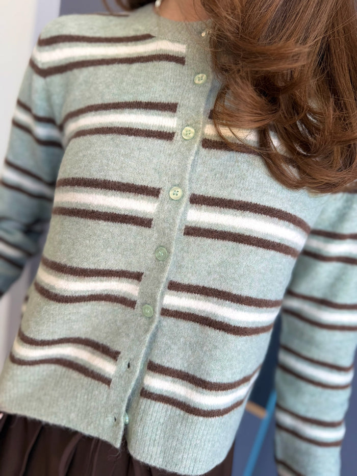 Medina Cozy Stripe Cardigan