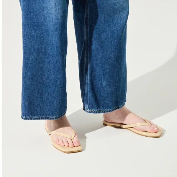 Mercer Sandal in Cream Croc