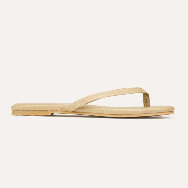 Mercer Sandal in Cream Croc