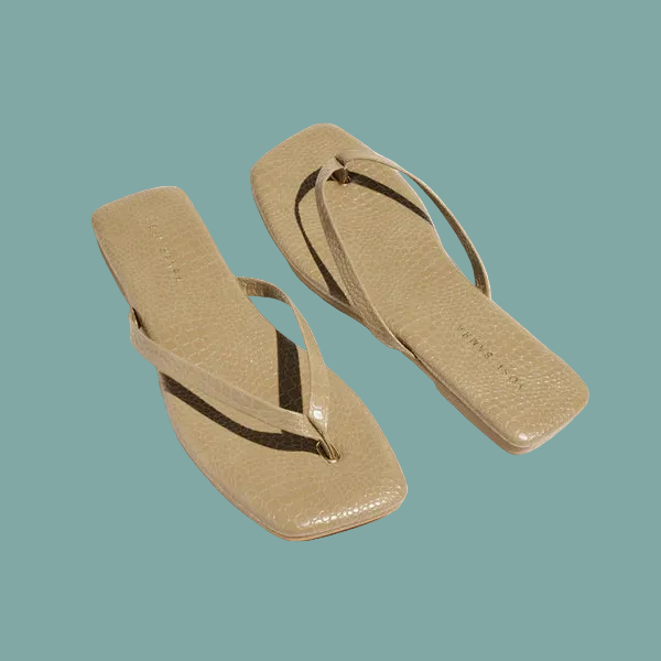 Mercer Sandal in Taupe Croc