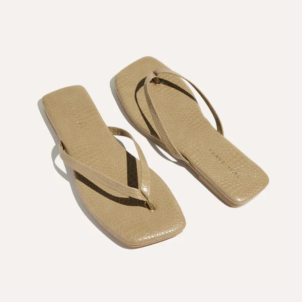 Mercer Sandal in Taupe Croc