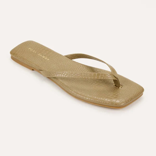 Mercer Sandal in Taupe Croc