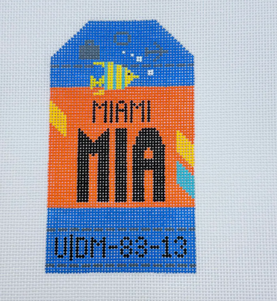 Miami Retro Travel Tag