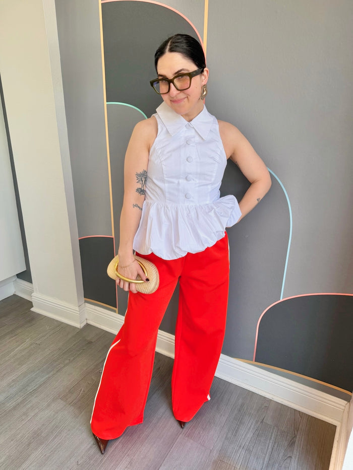 Mikos Wide Leg Pant - Tomato