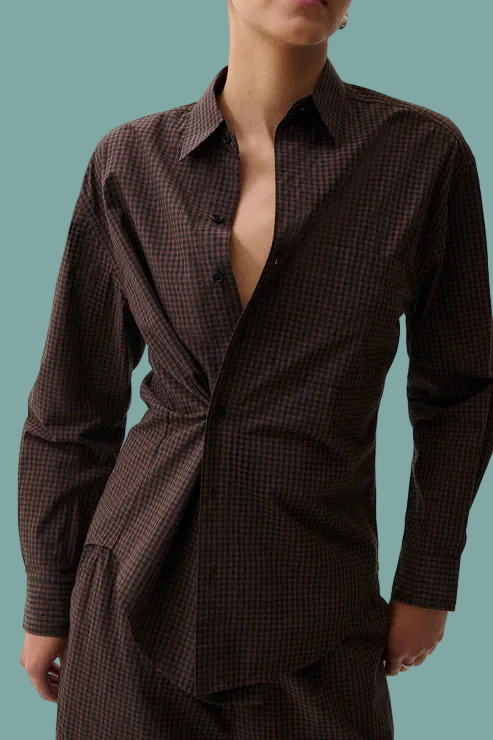 Mila Button Down Wrap Top