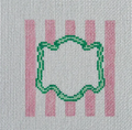 Monogramed Striped Square