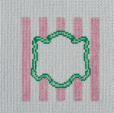 Monogramed Striped Square