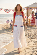 Ms 250 4th of july-inspired maxi dress with mixed stripe trim tape