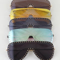 Multi Beaded Shield Sunglasses