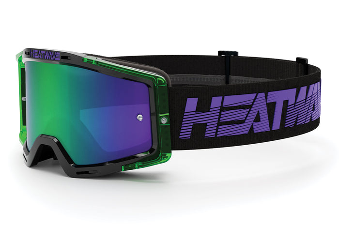 Heat Wave Visual MXG 250 Motorsport Goggle in the Hydro Digger color way with a Piff lens.