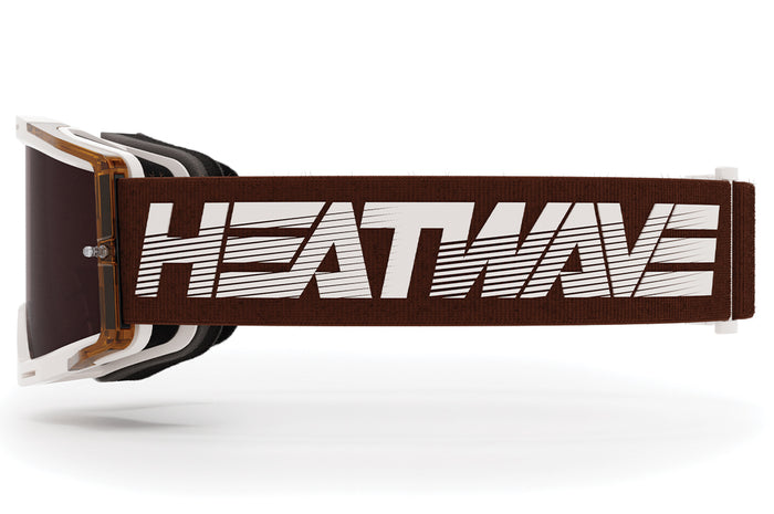 Side view of the The MXG-250 Moto Goggle  strap - Saddle on a white background.