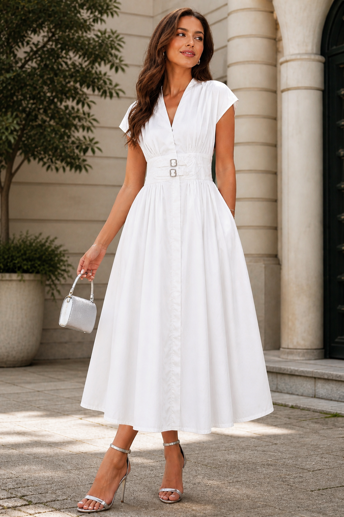 N by Nancy  W5983 SCULPTED BELTED A-LINE MAXI DRESS