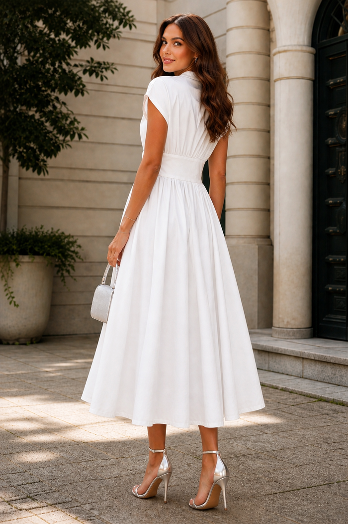 N by Nancy  W5983 SCULPTED BELTED A-LINE MAXI DRESS